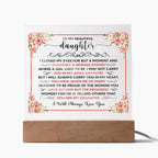 To My Beautiful Daughter – Square Acrylic Plaque