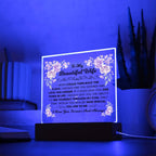 To My Beautiful Wife – Turn Back the Clock – Square Acrylic Plaque