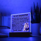 To My Daughter – Braver – Square Acrylic Plaque