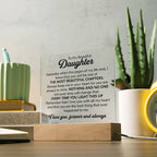 To My Daughter – Chapters – Square Plaque