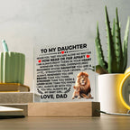 To My Daughter – Braver – Square Acrylic Plaque
