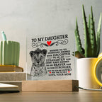 To My Daughter – Lion Crown – Acrylic Square Plaque