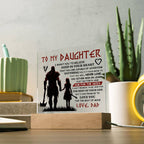 To My Daughter – Viking – Square Acrylic Plaque