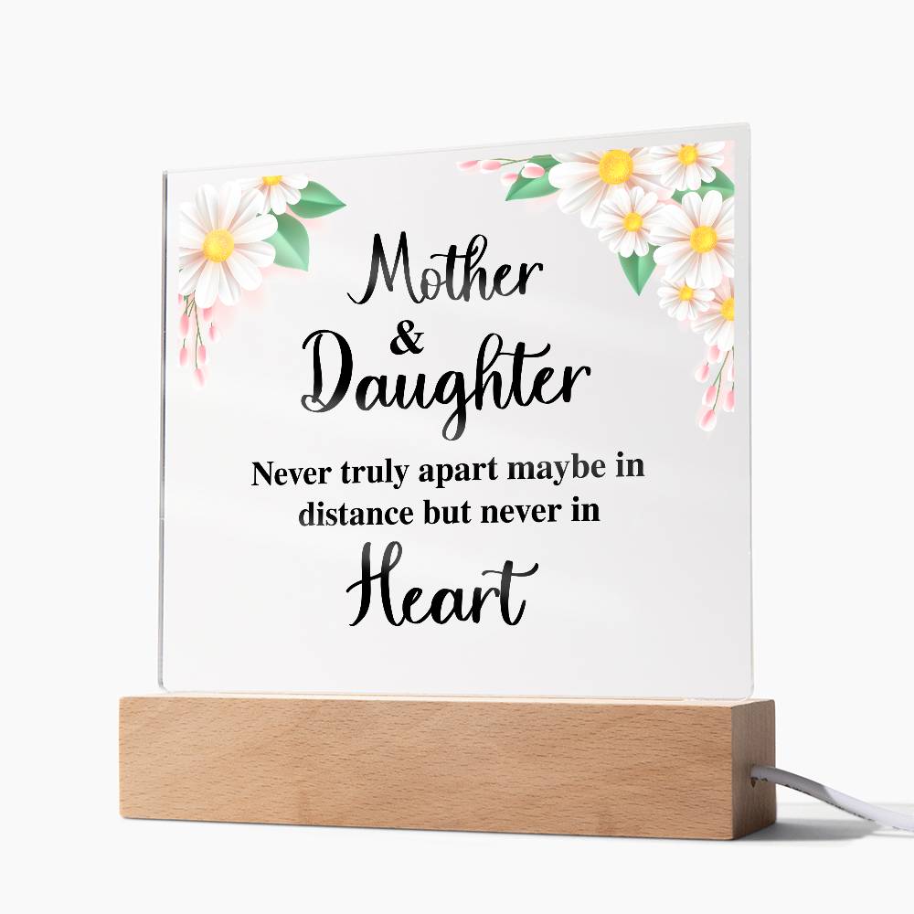 To My Daughter – Distance – Square Acrylic Plaque