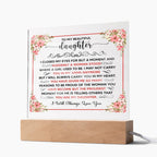 To My Beautiful Daughter – Square Acrylic Plaque