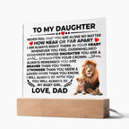 To My Daughter – Braver – Square Acrylic Plaque