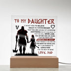 To My Daughter – Viking – Square Acrylic Plaque