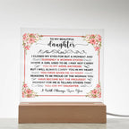 To My Beautiful Daughter – Square Acrylic Plaque