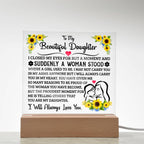 To My Daughter – Square Acrylic Plaque