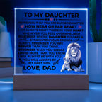 To My Daughter – Braver – Square Acrylic Plaque