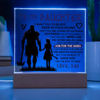 To My Daughter – Viking – Square Acrylic Plaque
