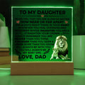 To My Daughter – Braver – Square Acrylic Plaque