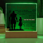 To My Daughter – Viking – Square Acrylic Plaque