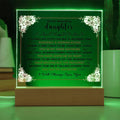 To My Beautiful Daughter – Square Acrylic Plaque