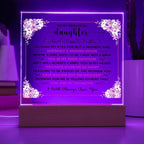 To My Beautiful Daughter – Square Acrylic Plaque
