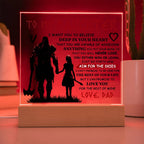 To My Daughter – Viking – Square Acrylic Plaque