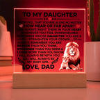 To My Daughter – Braver – Square Acrylic Plaque
