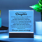 To My Daughter – Chapters – Square Plaque