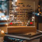 To My Daughter-in-Law – Honor – Square Acrylic Plaque