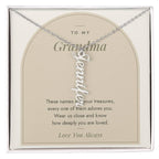 Vertical Name Necklace for Grandma with personalized names, image 1