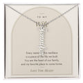 Vertical Name Necklace for Wife with personalized names, image 1