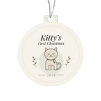 Kitty's First Christmas Ornament 2026 – Cat Acrylic Christmas Keepsake