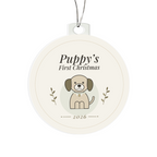 Puppy's First Christmas Ornament 2026 – Dog Acrylic Christmas Keepsake