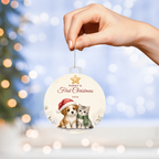 Puppy's First Christmas Ornament 2026 – Dog Acrylic Christmas Keepsake
