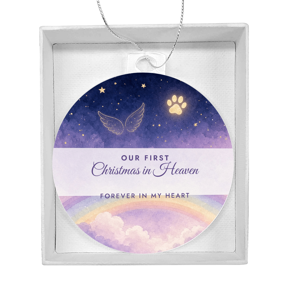 Pet Memorial Christmas Ornament – Our First Christmas in Heaven