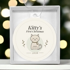 Kitty's First Christmas Ornament 2026 – Cat Acrylic Christmas Keepsake