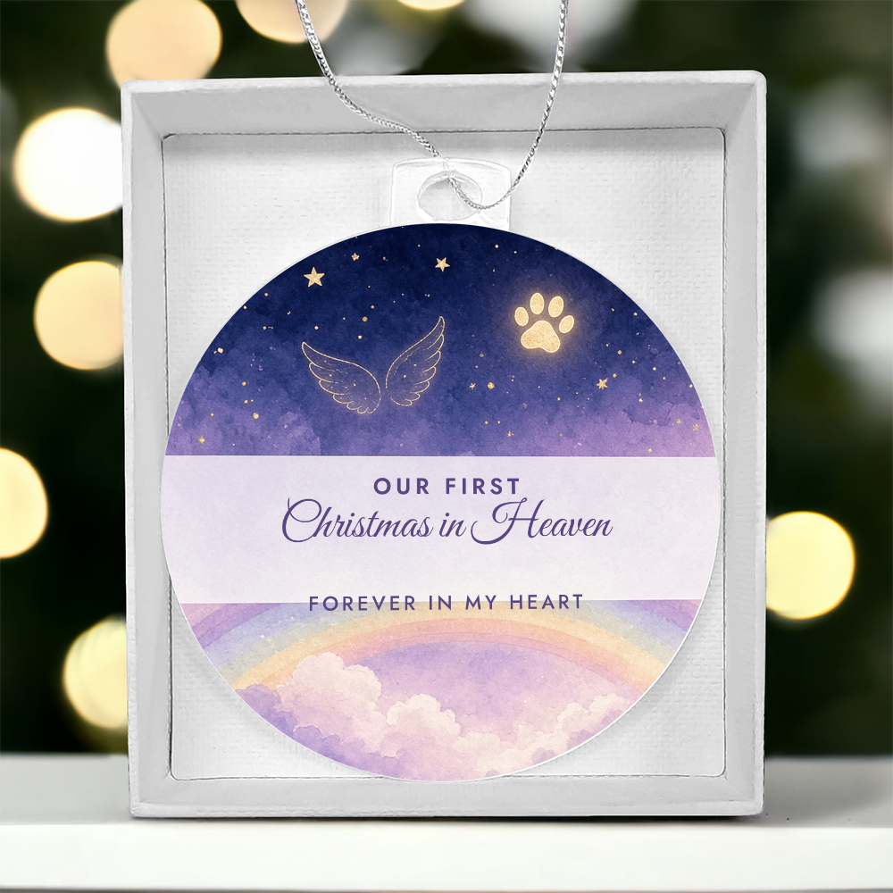 Pet Memorial Christmas Ornament – Our First Christmas in Heaven