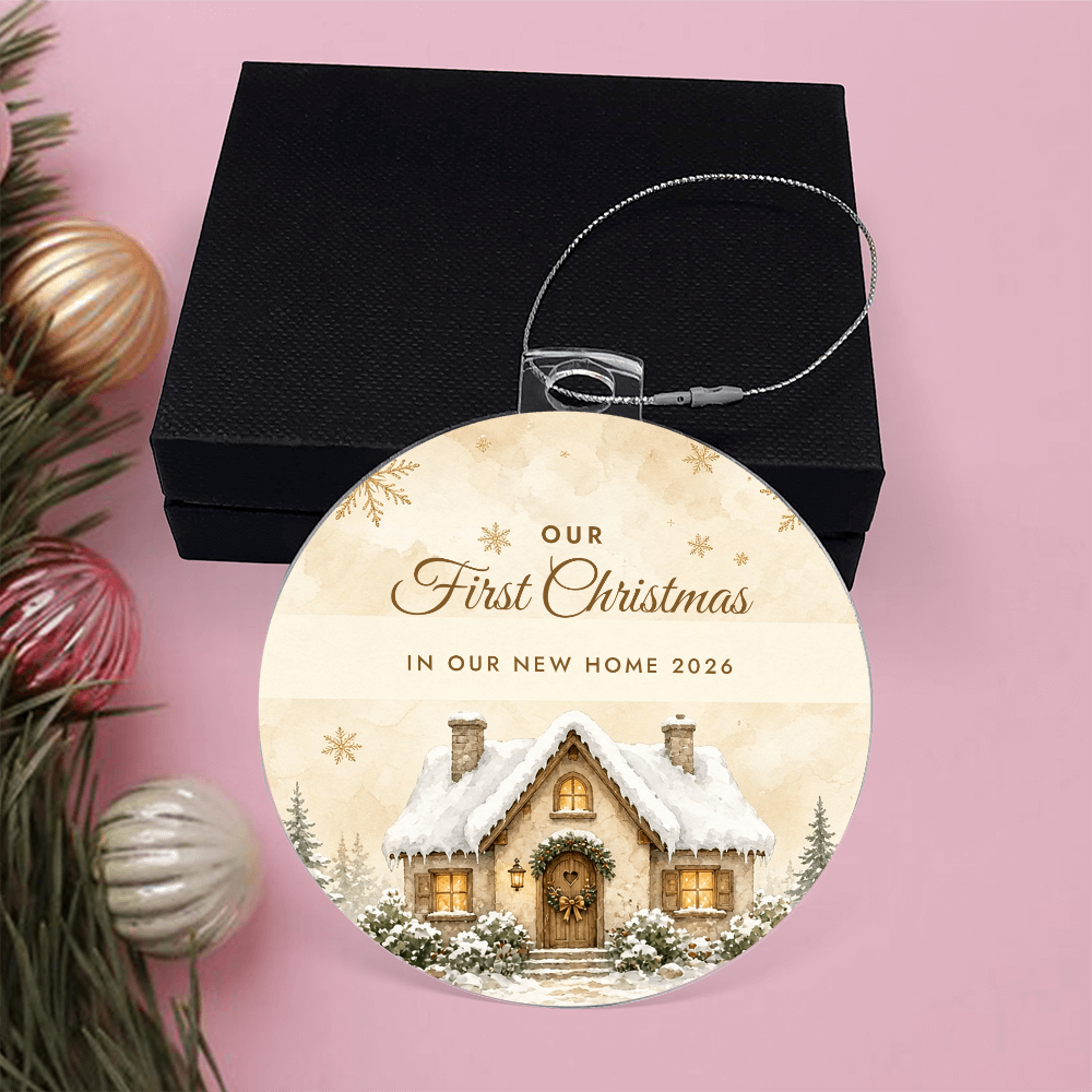 In Our New Home Ornament 2026 – First Christmas New Home Acrylic Christmas Keepsake