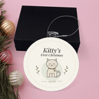 Kitty's First Christmas Ornament 2026 – Cat Acrylic Christmas Keepsake