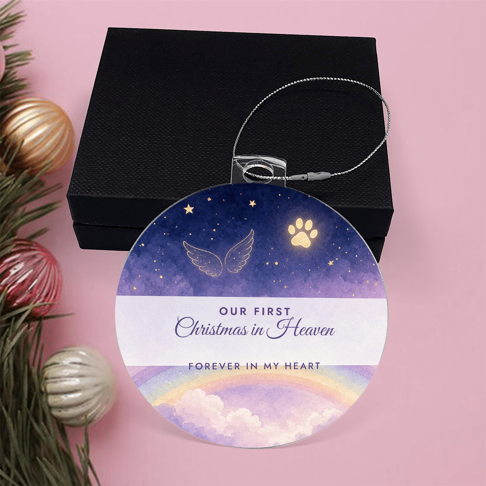 Pet Memorial Christmas Ornament – Our First Christmas in Heaven