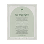 A Prayer for My Daughter fleece blanket with sage arch and cross