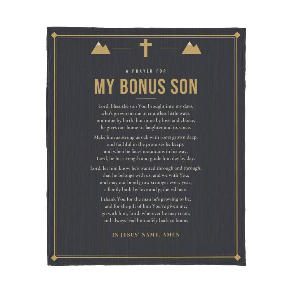 Bonus Son Prayer Blanket – 50x60 Christian Gift Throw