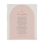 Daughter Poem Blanket – Modern 50x60 Gift Throw