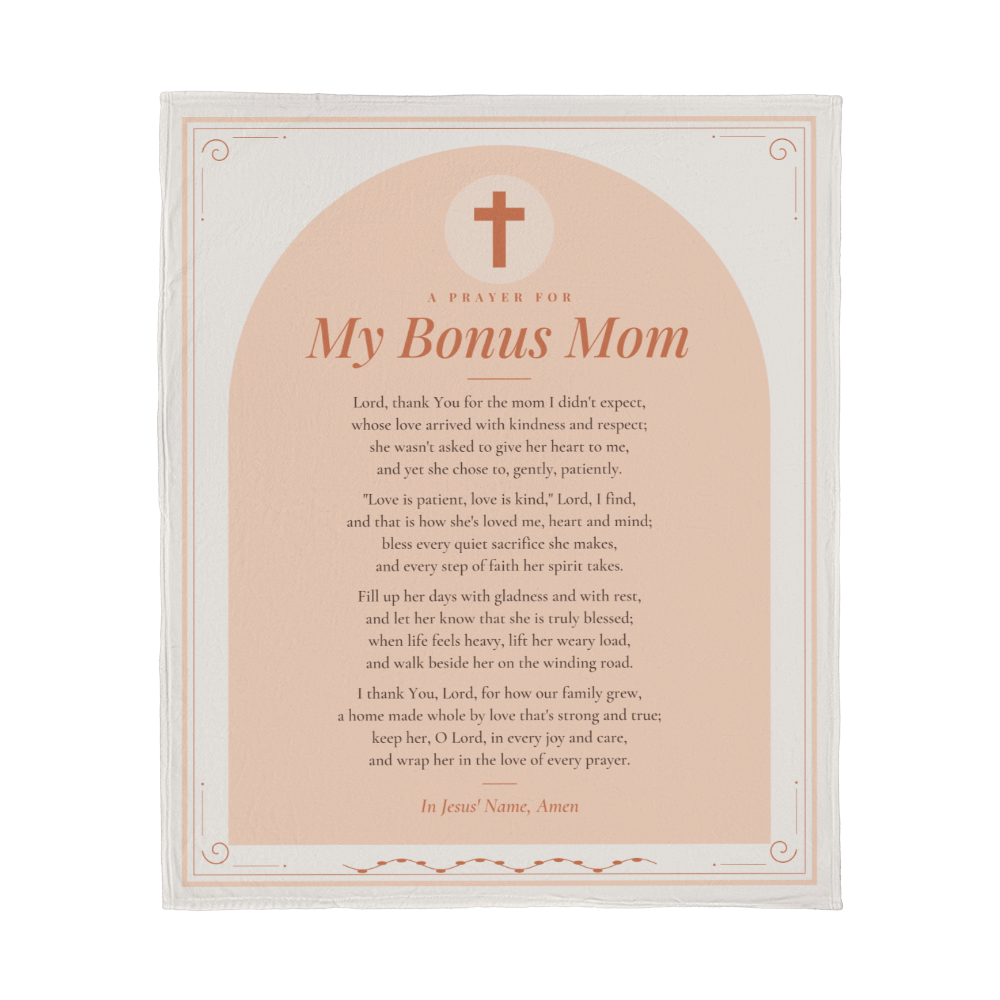 Bonus Mom Prayer Blanket – 50x60 Christian Gift Throw
