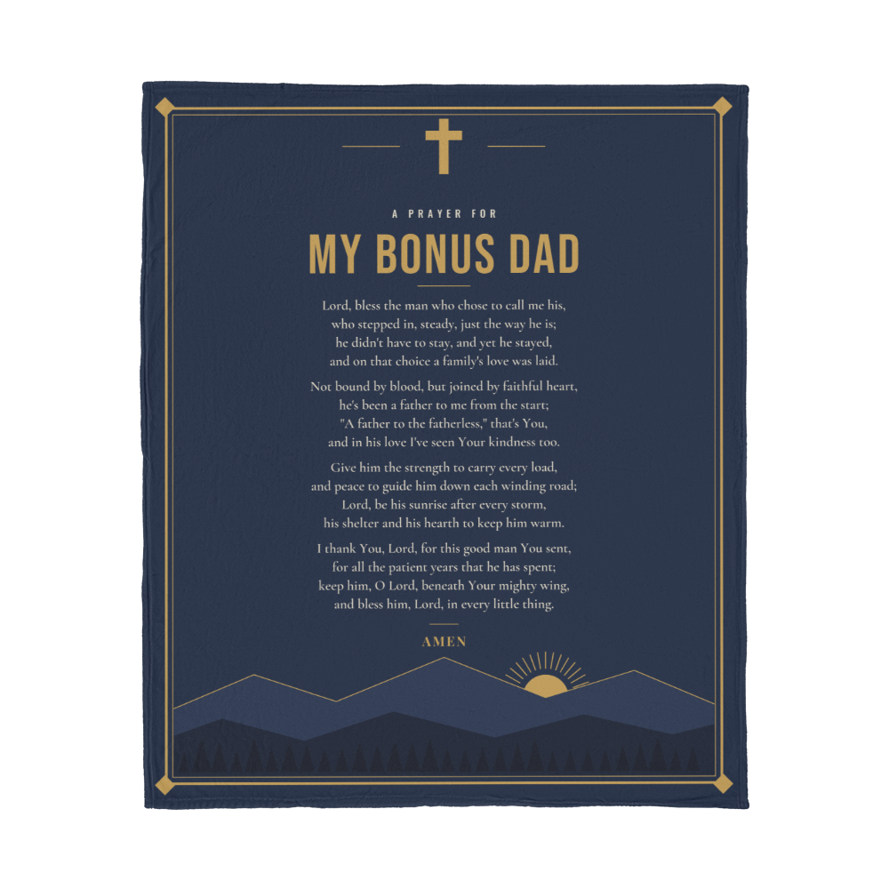 Bonus Dad Prayer Blanket – 50x60 Christian Gift Throw