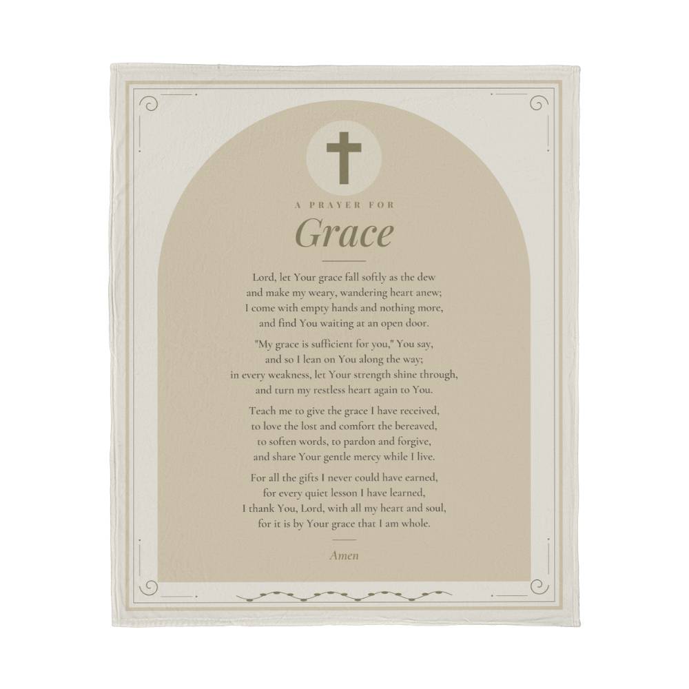 Grace Prayer Blanket – 50x60 Christian Gift Throw