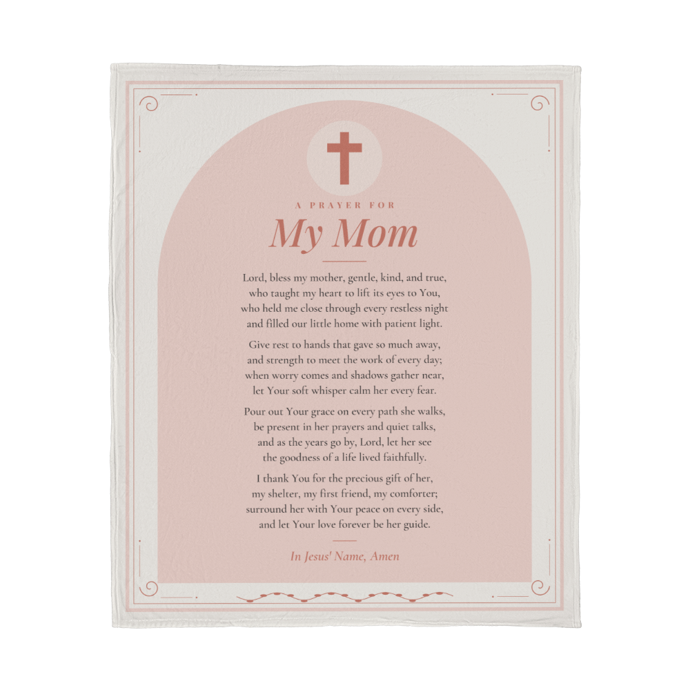 Mom Prayer Blanket – 50x60 Christian Gift Throw