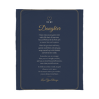 Daughter Poem Blanket – Dark 50x60 Gift Throw