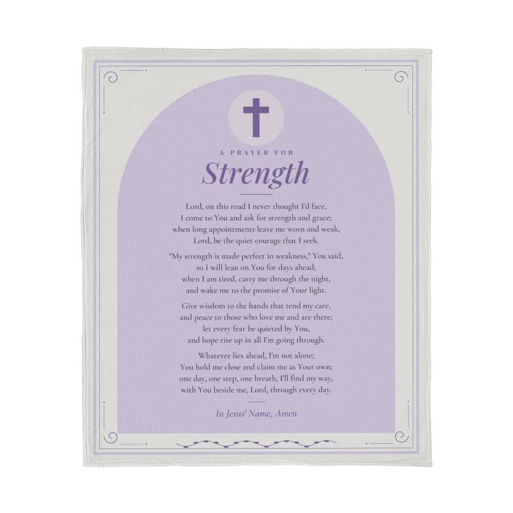 Strength Prayer Blanket – 50x60 Christian Gift Throw