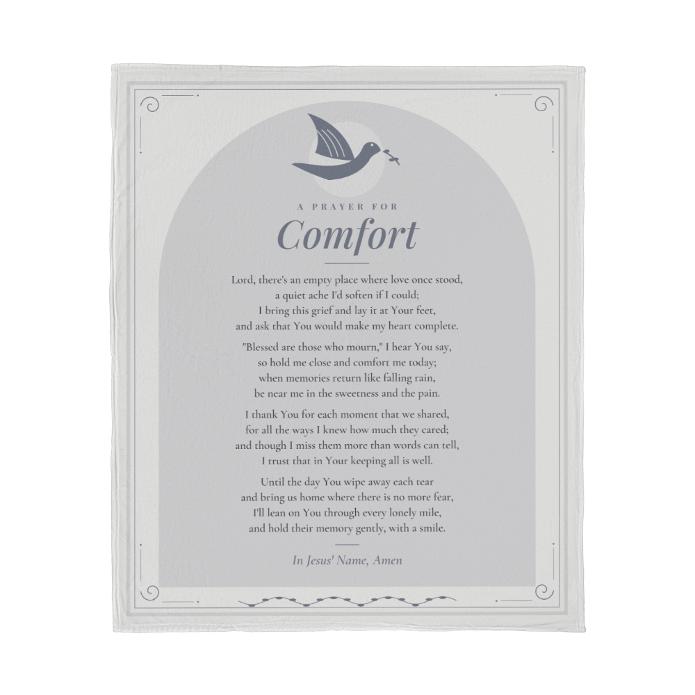 Comfort Prayer Blanket – 50x60 Christian Gift Throw