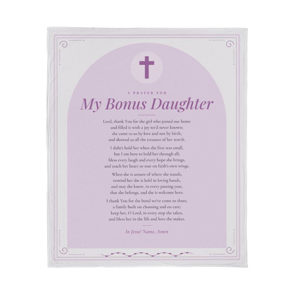Bonus Daughter Prayer Blanket – 50x60 Christian Gift Throw