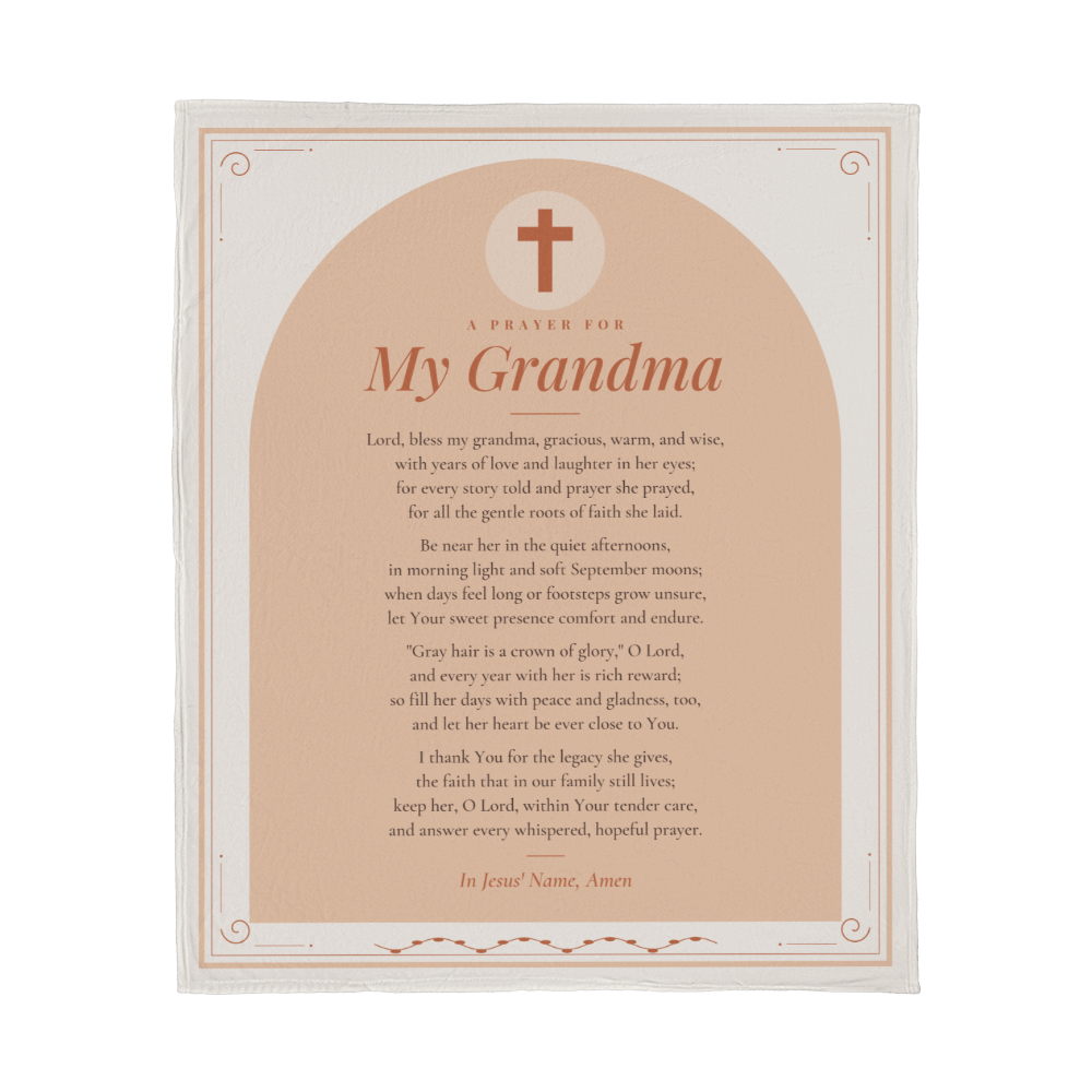 Grandma Prayer Blanket – 50x60 Christian Gift Throw