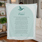 Peace Prayer Blanket – 50x60 Christian Gift Throw