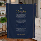 Daughter Poem Blanket – Dark 50x60 Gift Throw