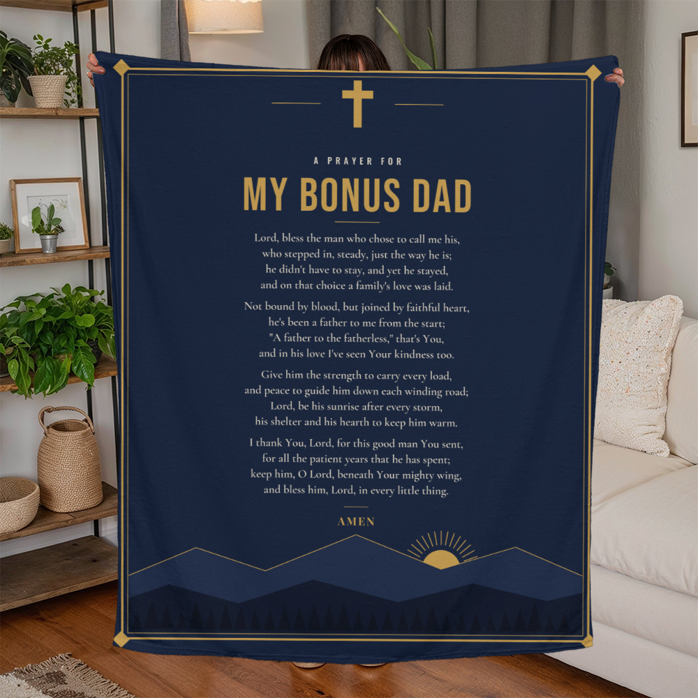Bonus Dad Prayer Blanket – 50x60 Christian Gift Throw