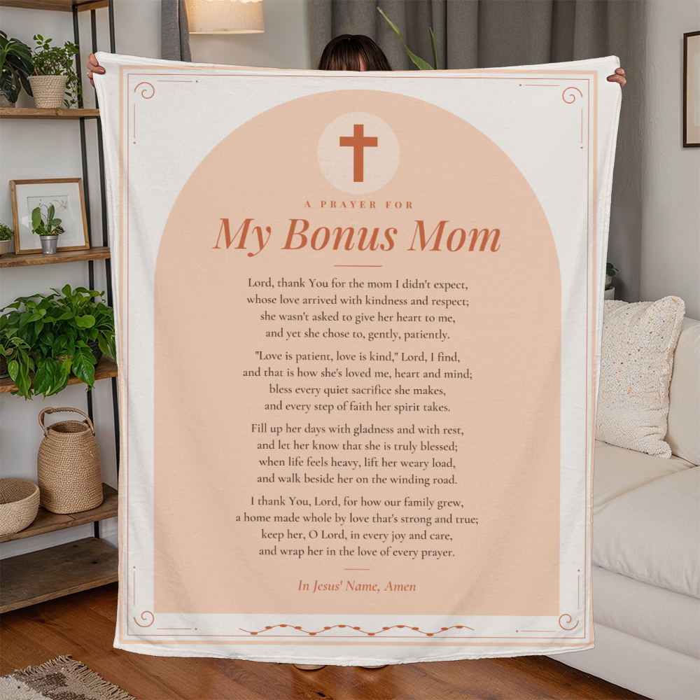 Bonus Mom Prayer Blanket – 50x60 Christian Gift Throw